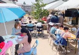 ぬりえをするイベントの様子